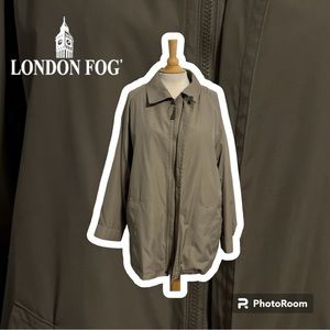 Vintage London Fog 80s/90s grandpa windbreaker/jacket faux fur lining - 50 reg